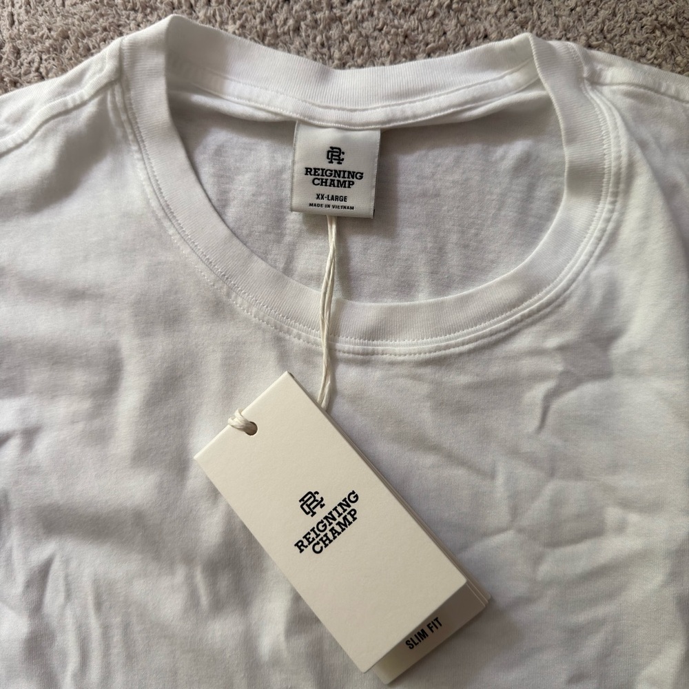 Reigning Champ White Long Sleeve Tee